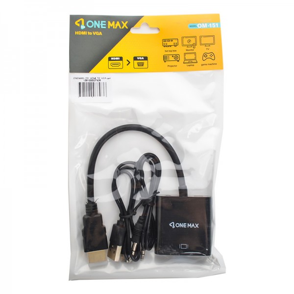 کابل تبدیل HDMI به VGA+Sound+کابل برق وان مکس (ONE MAX)