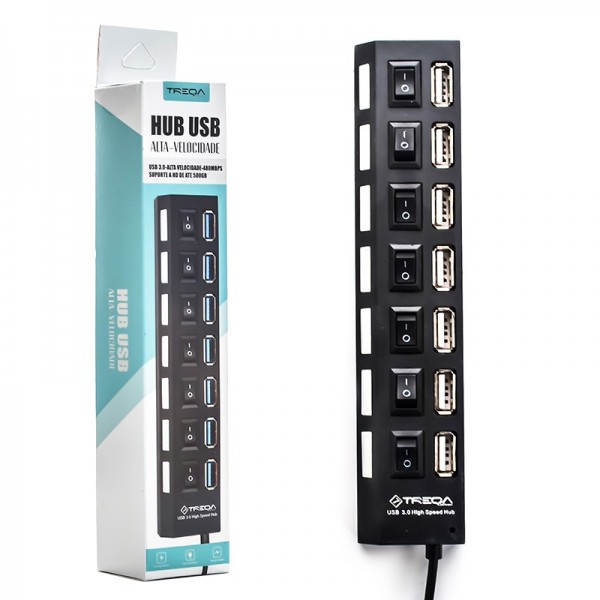 هاب کامپیوتر 7 پورت USB3 ترکا (TREQA) مدل USB-7
