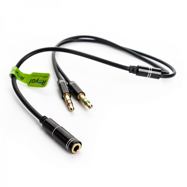 کابل تبدیل 2 به 1 مادگی صدا رویال Royal