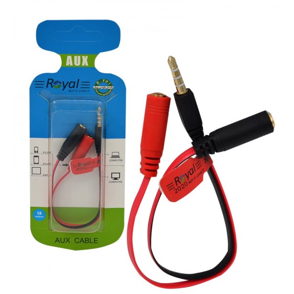 کابل تبدیل 2 به 1 صدا  رویال Royal مدل RAX-13