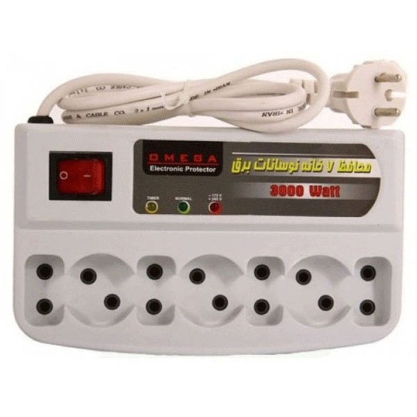 محافظ برق کامپیوتر و یخچال آنالوگ امگا Omega مدل 7 خانه طول کابل 3 متر