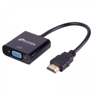 تبدیل HDMI به VGA الون Eleven مدل CV1001+ کابل صدا و کابل Micro USB