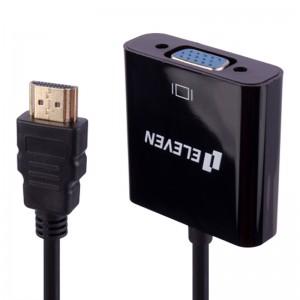 تبدیل HDMI به VGA الون Eleven مدل CV1001+ کابل صدا و کابل Micro USB