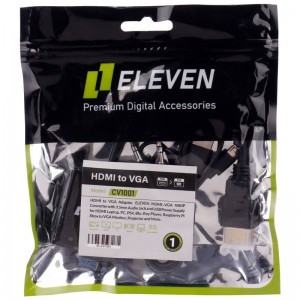 تبدیل HDMI به VGA الون Eleven مدل CV1001+ کابل صدا و کابل Micro USB