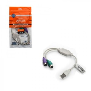تبدیل USB به PS/2 برد دار کایزر KAISER طول 30 سانتی متر