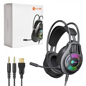 هدست گیمینگ سیم دار لکو Lecoo اورجینال مدل HT406 USB+3.5