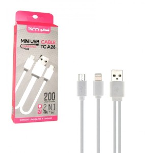 کابل شارژ 2 سر اندروید و آیفون تسکو TSCO مدل TC A28