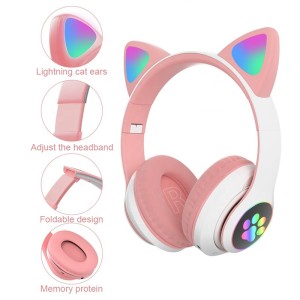 هدفون بلوتوثی عروسکی دخترانه CAT EAR VZV-23M