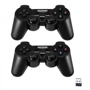 دسته بازی بی سیم دوبل شوک دار کامپیوتر مچر Macher  مدل MR-W64