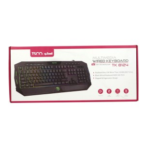 کیبورد سیم دار گیمینگ تسکو TSCO مدل TK8124 با نورپردازی RGB