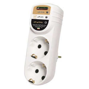 محافظ برق صوتی تصویری ۲ خانه ارت دار نمودار کنترل Nemoodar Control مدل M126
