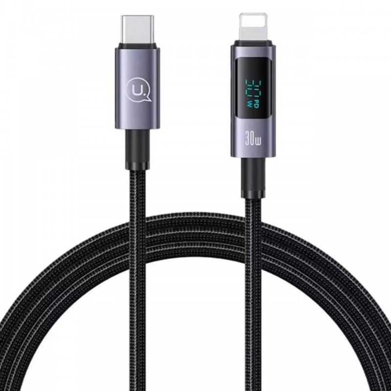 کابل آیفونی فست شارژ تایپ سی به لایتنینگ 30 وات 1.2 متری یوسامز US-SJ672