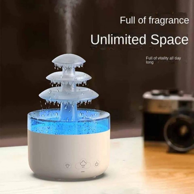 چراغ خواب و بخور سرد با شبیه‌ساز باران و آروماتراپی کد 1244