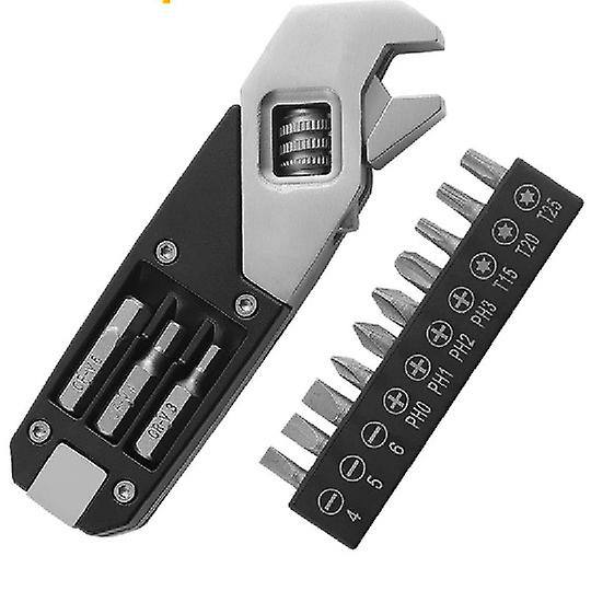 ست ابزار آچار فرانسه و پیچ گوشتی همه کاره قابل حمل کد 1347