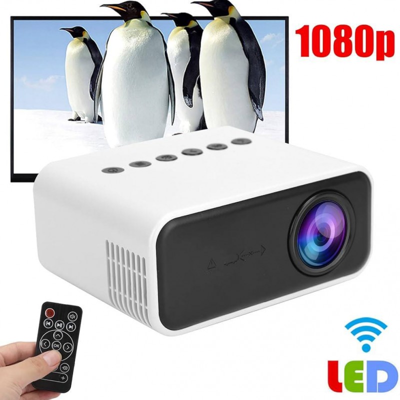 مینی پروژکتور قابل حمل با کیفیت 1080P و اندازه 15 تا 60 اینچ