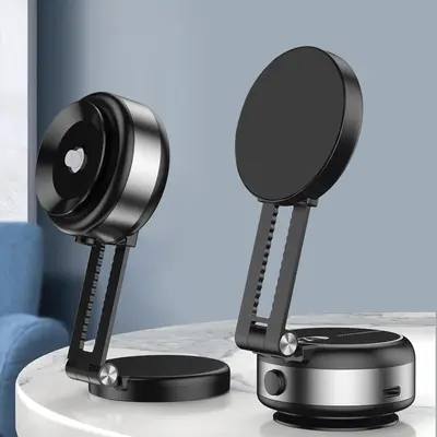 هولدر مکشی مگنتی کشويی شارژی  برند راک همراه کابل شارژ تایپ سی مدل  ROCK Q16