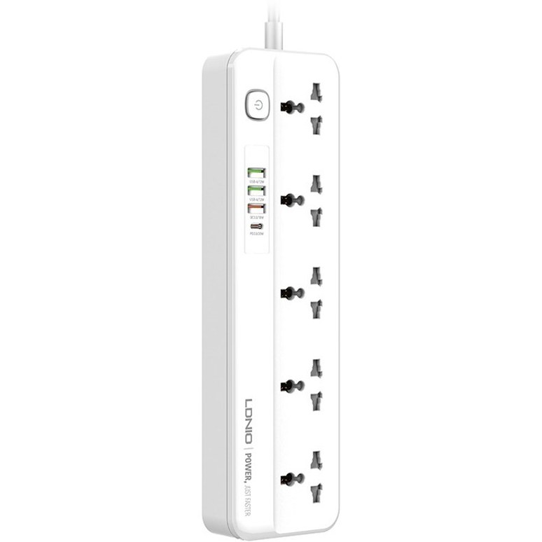 چند راهی برق ۵ سوکت، 3 یو اس بی و 1 تایپ سی الدنیو LDNIO SC5415