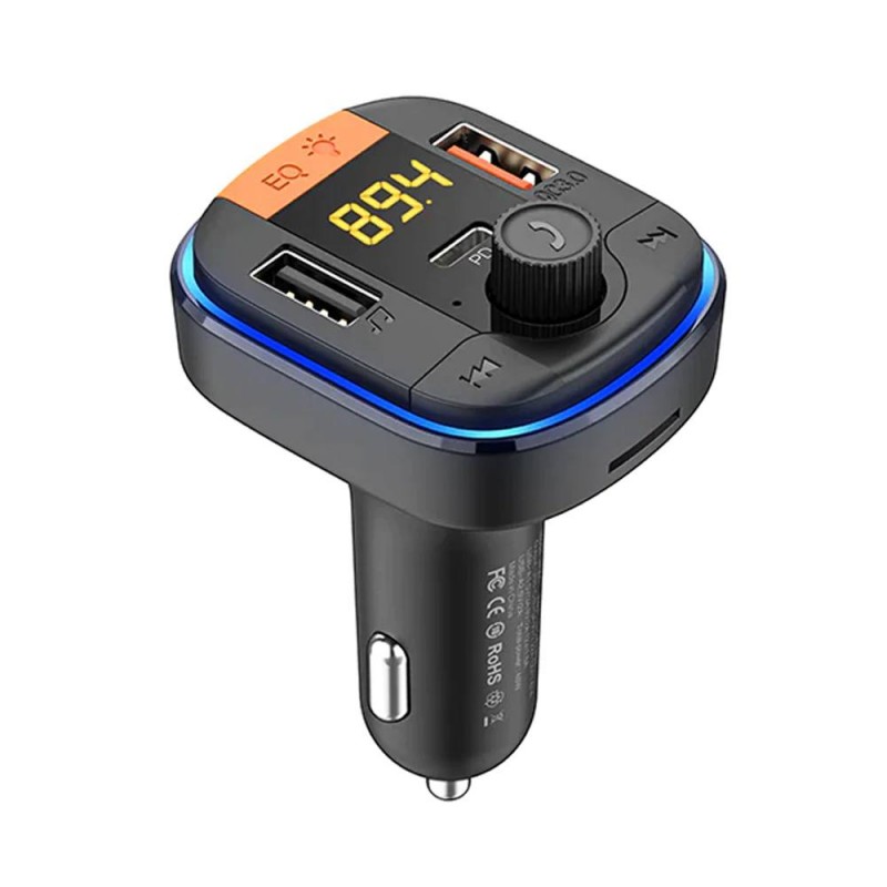 شارژر فندکی فست شارژ ماشین تایپ سی 48 وات و گیرنده بلوتوث خودرو رسی  Recci RQ01