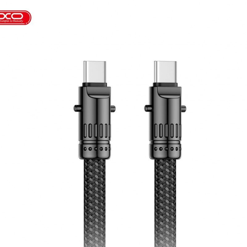 کابل شارژ با قابلیت تبدیل به بند دور گردنی تایپ سی به تایپ سی برند ایکس او مدل XO q288b