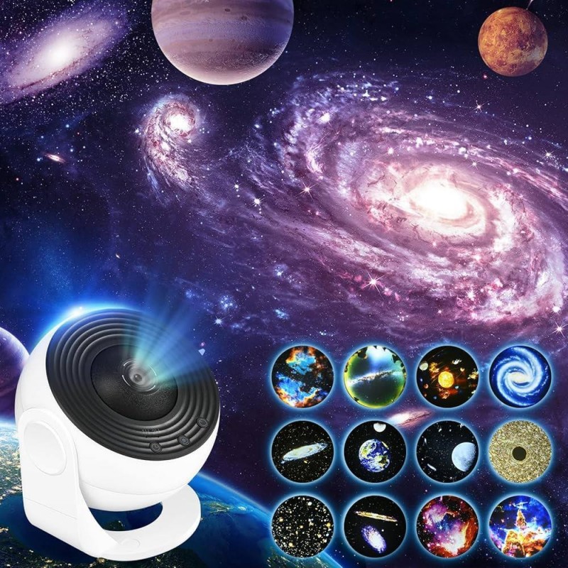 چراغ پروژکتور کهکشانی دیسک خور با با 12 طرح منظومه شمسی  galaxy projector