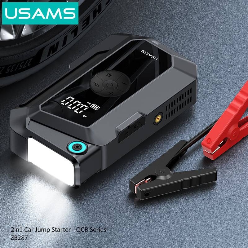 جامپ استارتر، پمپ باد و پاوربانک 8000 میلی‌آمپرساعت یوسامز مدل usams zb287