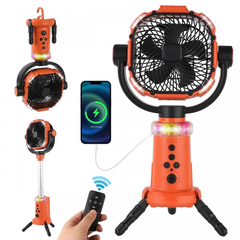 پنکه کمپینگ چندکاره و قابل حمل HW-008