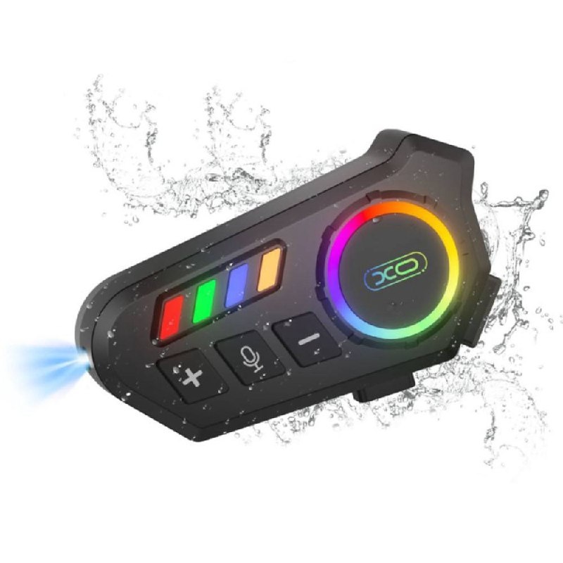 هدست کلاه ایمنی موتور سیکلت XO-BE56 با میکروفون و چراغ LED