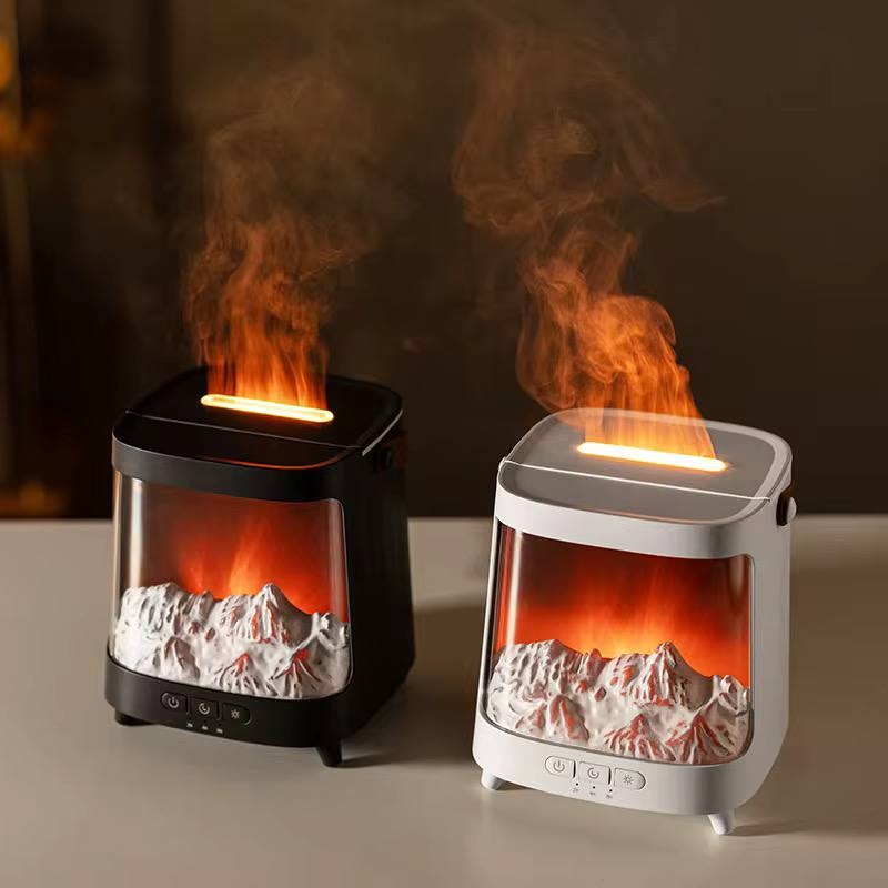 چراغ خواب و بخور سرد طرح کوه و سحابی شفق قطبی مدل D631