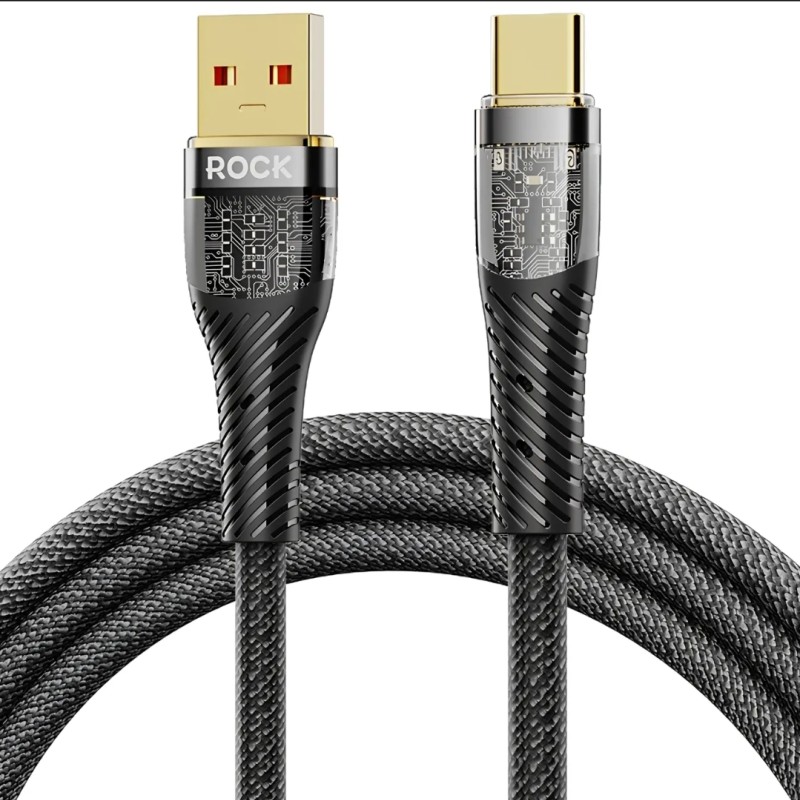 کابل شارژ و انتقال داده 100 وات USB به Type-C  راک مدل  ROCK Z21  کد 1759