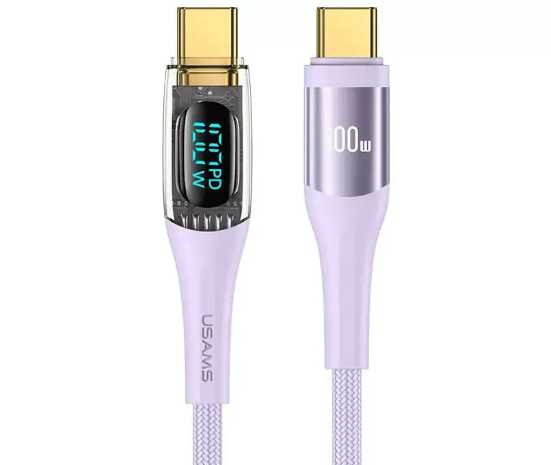 کابل سوپر فست شارژ تایپ سی به تایپ سی 100 وات 2 متری یوسامز  US-SJ591