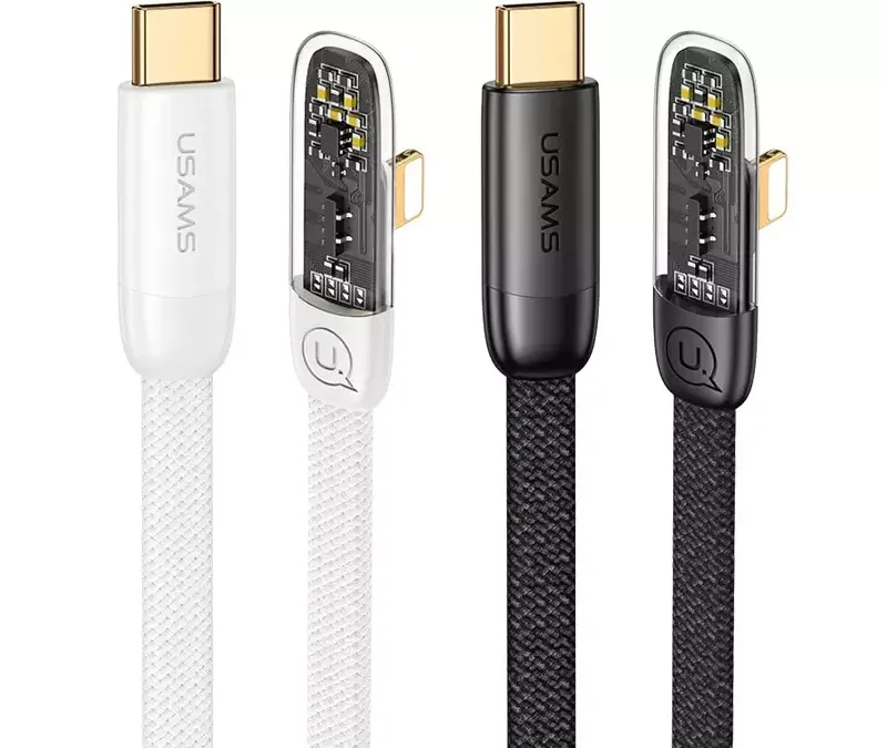 کابل گیمینگ سوپر فست شارژ تایپ سی به لایتنینگ 100 وات 1.2 متری یوسامز US-SJ583