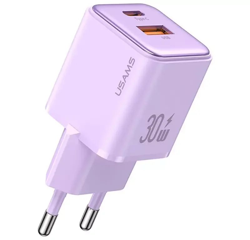 آداپتور شارژ سریع تایپ سی و یو اس بی 30 وات یوسامز  US-CC189