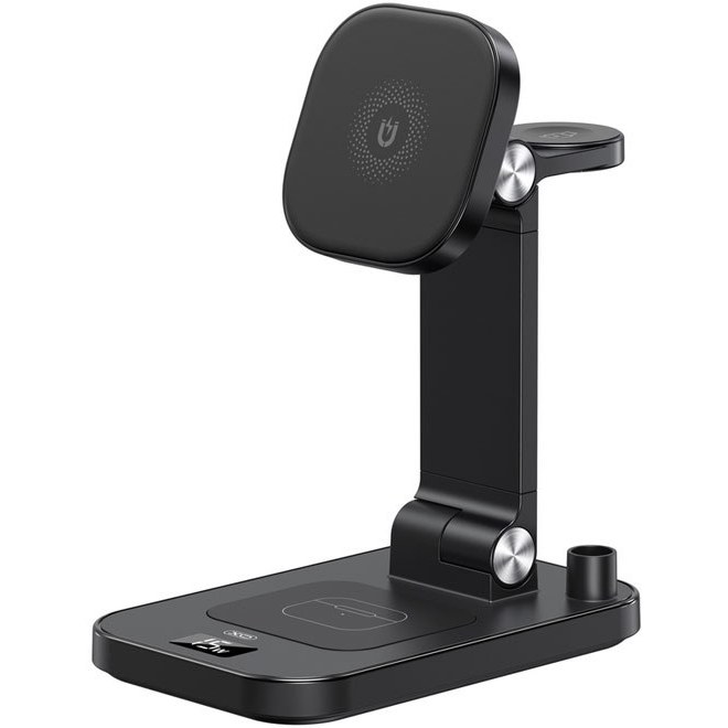 شارژر بی سیم رومیزی 15 وات چهار کاره گوشی، قلم لمسی، اپل واچ و هندزفری بلوتوثی ایکس او TK-23