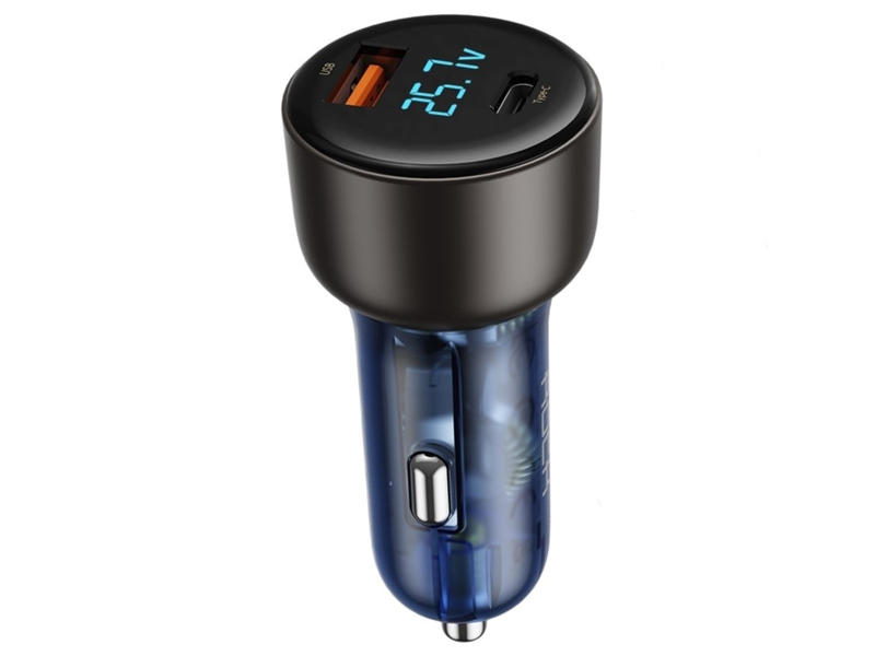 شارژر فندکی فست شارژ ماشین 72 واتی تایپ سی راک ROCK H16