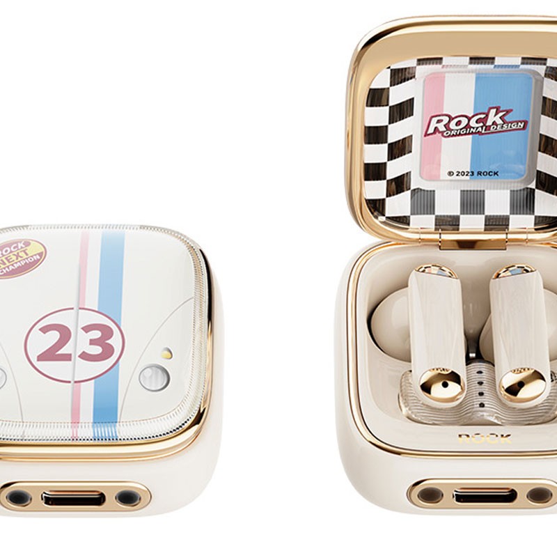 هندزفری بلوتوثی راک Rock Retro TWS Bluetooth Earbuds Classic Beetle