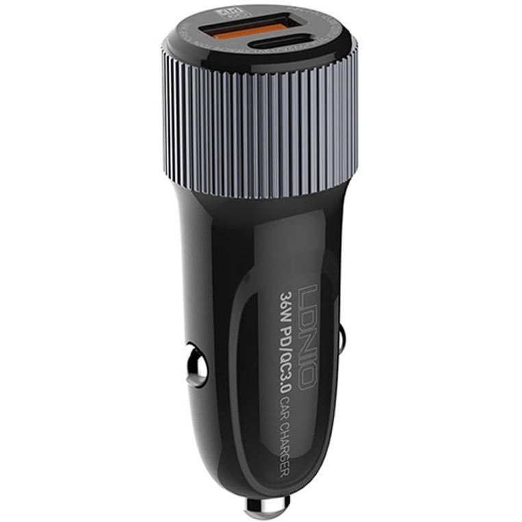 شارژر فندکی فست شارژ تایپ‌‎سی و یواس‌بی 36 وات الدنیوC510Q