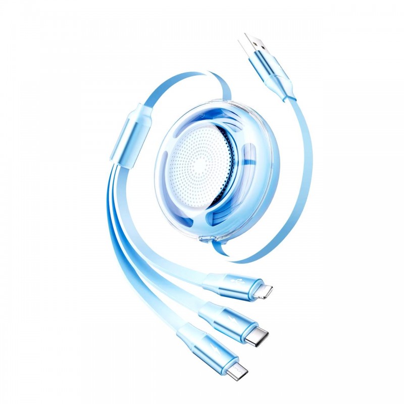 کابل شارژ سه سر جمع شونده راک ROCK L10