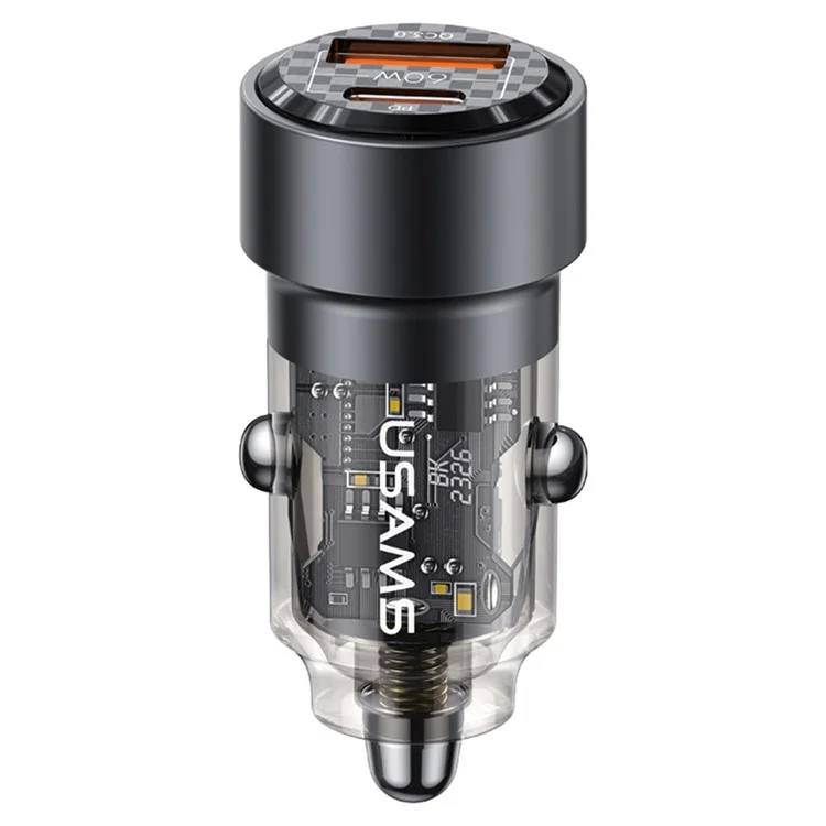 شارژر فندکی فست شارژ 60 وات یوسامز US-CC208 C39