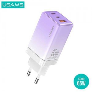 اداپتور 65w تایپ CوUSB یوسمز مدل  US-CC180 دارای 3پورت خروجی