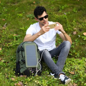 کوله پشتی شارژی خورشیدی ضدآب کمپینگ و پیاده روی انعطاف پذیرMORI Solar Chargeable Backpack