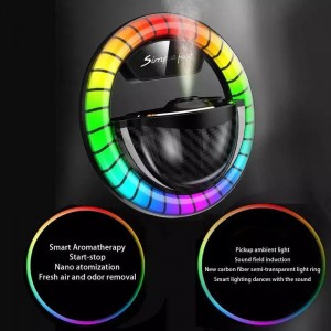 خوشبوکننده و چراغ ال‌ای‌دی خودرو قابل نصب در دریچه کولر RGB Ambient Light Aroma Diffuser Car