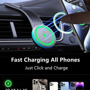 هولدر مغناطیسی بی سیم مگ‌سیف خودرو X12 Magnetic wireless car charger