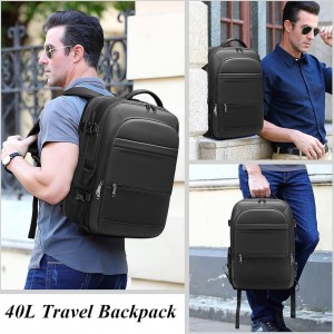 کیف کوله دارای پاور بانک و جادار برای لپتاپ تا 17.3in ضدآب پوسو Poso PS-660 Travel Backpack