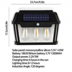 چراغ دیواری خورشیدی 38 وات solar wall lamp