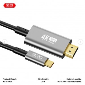 کابل اچ دی ام ای به تایپ سی 4k برند ایکس او مدل XO- GB019