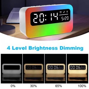 اسپیکر بلوتوث RGB هوشمند  با ساعت دیجیتال و چراغ خواب مدل JSK-L30