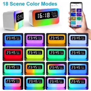 اسپیکر بلوتوث RGB هوشمند  با ساعت دیجیتال و چراغ خواب مدل JSK-L30