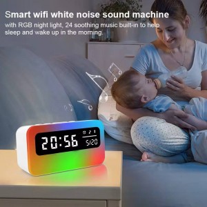 اسپیکر بلوتوث RGB هوشمند  با ساعت دیجیتال و چراغ خواب مدل JSK-L30