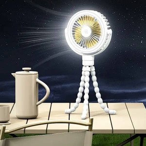 پنکه پایه فنری چراغ دار رومیزی  USAMS -ZB289