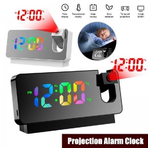 ساعت رومیزی دیجیتال لیزری شارژی RGB LED Projection Clock S282A